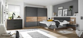 Zásuvková komoda Rivoli, dub/grafit