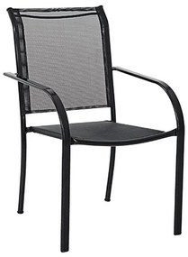 Sunfun Záhradná stolička Lea, 56 × 66 × 86 cm, oceľ, čierna