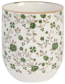 Kalíšok na čaj zelena kvietka - pr 6*8 cm / 0.1L