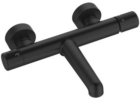 Laveo Pretto, nástenná vaňová batéria 150mm, čierna matná, LAV-BAO_710D