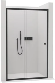 Cerano Varone, posuvné sprchové posuvné dvere 120x195 cm, 6mm číre sklo, čierny profil, CER-CER-DY505B-120-195