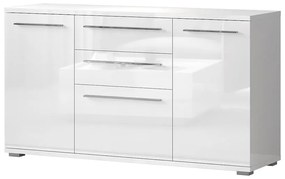 Komoda Piano K180-3K2F/PN-70/KA/70 lakované crystal white