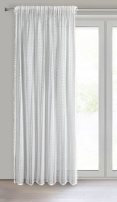 ZÁVES NA PÁSKE ADORA 140X270 CM BIELA