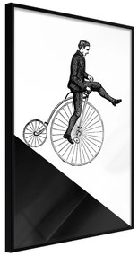 Artgeist Plagát - Cyclist [Poster] Veľkosť: 30x45, Verzia: Čierny rám s passe-partout