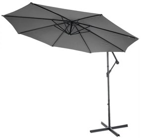Slnečník Acerra Ø 3m polyester/oceľ - sivá bez stojanu