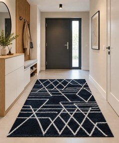 Koberec Boho 610 NAVY BLUE/CREAM rozmery koberec: 120x170 cm