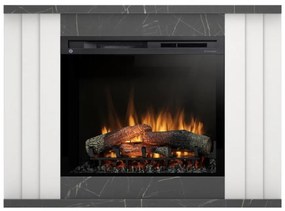 Elektrický krb Paria 28 biely/čierny mramor