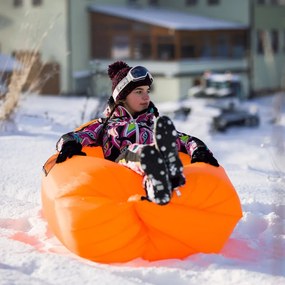 Tempo Kondela Nafukovací sedací vak/lazy bag, oranžová, LEBAG