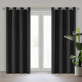 ZÁVES NA KÚŽKOCH NERISA 140X250 CM ČIERNA