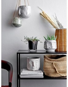 Biely terakotový kvetináč Bloomingville Ignacia, výška 15,5 cm