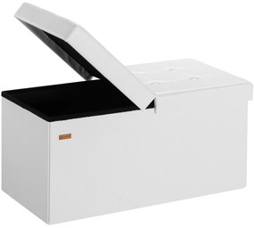 InternetovaZahrada Úložná lavica s výklopným vekom 80x38x38 cm - biela