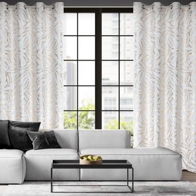 EUROFIRANY ZATEMŇOVACÍ ZÁVES NA KRÚŽKOCH MILENA 140X250 CM LISTY