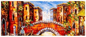 Obraz - Olejomaľba mesta III. (120x50 cm)