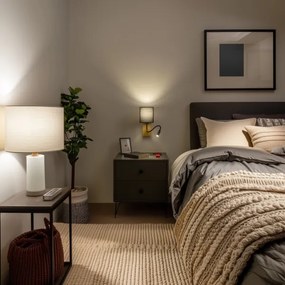 Brilagi - LED Nástenná lampa NUBILA WOOD 1xE27/25W/230V + LED/3W dub/čierna