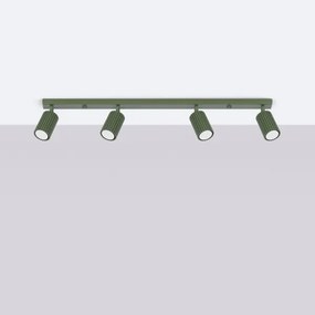 Sollux SL.1622 - Bodové svietidlo KARBON 4xGU10/10W/230V zelená