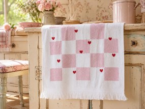 Kuchynský froté uterák s motívom srdiečok - 40*66 cm