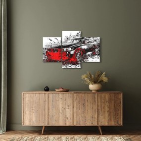 Obraz - Maľované auto v akcii (90x60 cm)