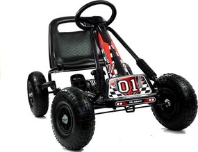 LEAN CARS Motokára Black A-15 Nafukovacie kolesá