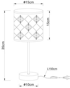 Globo 15448T - Stolná lampa ABBEY 1xE14/40W/230V