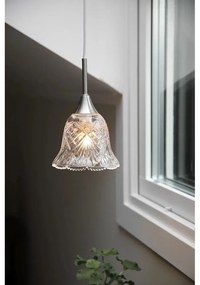 Závesné svietidlo v striebornej farbe so skleneným tienidlom ø 13,5 cm Luna – Markslöjd