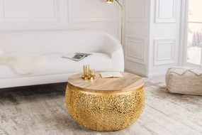 Konferenčný stolík Leaf 80cm mango gold