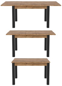 Rozkladací stôl 130-175 cm Oralee 92 (čierna). Vlastná spoľahlivá doprava až k Vám domov. 1118128