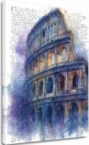 Obraz na plátne Koloseum v Modrom - Rím na Stenu