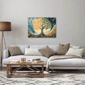 Sklenený obraz – Strom života v mesiaci (70x50 cm)