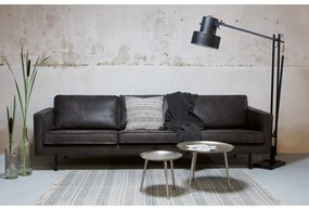 Čierna pohovka z imitácie kože 277 cm Rodeo – WOOOD