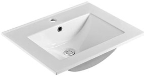 Mereo Mereo, Opto, kúpeľňová skrinka s keramickým umývadlom 61 cm, biela, dub, biela/dub, čierna, MER-CN910