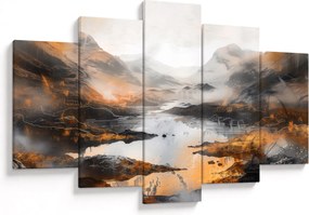 Obraz - Maľba horskej krajiny (150x105 cm)