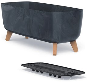 Plastový kvetináč na nožičkách DGCL600E 58 cm - antracit