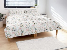 Polášek Bavlnené obliečky RUŽOVÉ KVETY - 140 x 200 cm / 70 x 90 cm