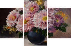 Obraz - Olejomaľba, Kvety vo váze (90x60 cm)