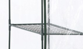 Garden Line Záhradný skleník s policami, biely, 140 x 140 x 200 cm