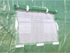 Záhradný fóliovník s pevnými dverami, 400 x 250 x 200 cm