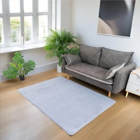 Koberec RABBIT 3D strieborný