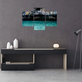 Obraz vody a skál (90x60 cm)