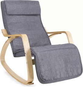 XXXLutz RELAXAČNÉ KRESLO, drevo, textil, sivá Boxxx - Online Only obývacie izby - 002543007133