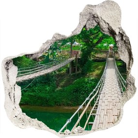 Díra 3D ve zdi nálepka Most cez rieku nd-p-112462621