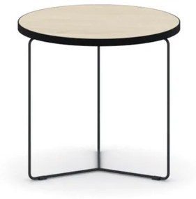 Okrúhly konferenčný stôl TENDER, výška 380 mm, priemer 500 mm, dub prírodný