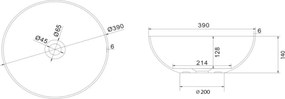 Sapho Sapho, FORMIGO betónové umývadlo na dosku, priemer 39cm, medená matná, FG320