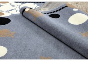 Detský kusový koberec PP Hippo šedý 120x160cm