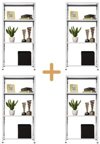 Trestles AKCE 4x Policový regál 1500x750x300,světle šedý,4 police RP6-4-4