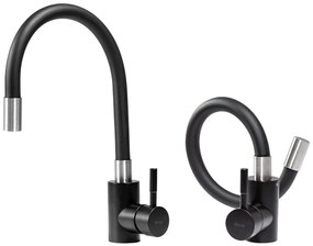 Rea Clever, drezová batéria s flexibilným ramenom, čierna-oceľová, REA-B5698