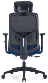 Kancelárska ergonomická stolička PYLON — látka, čierna / viac farieb Modrá Bez podhlavníka