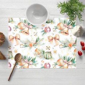 Biante Vianočné dekoračné prestieranie na stôl PML-039 Banky a zvončeky 30x40 cm