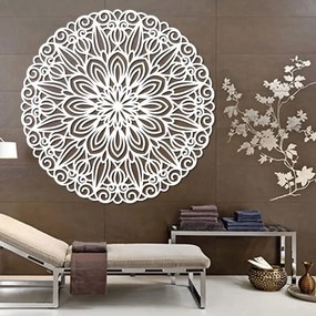 Vyrezávaná drevená mandala na stenu kvet času | SENTOP