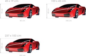 Lamborghini Gallardo textilná prelepiteľná nálepka na stenu 45 x 19 cm