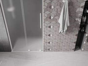 Mexen Velar L, posuvné sprchové dvere do otvoru 100 cm, 8mm sklo námraza, biela matná, 871-100-003-31-20